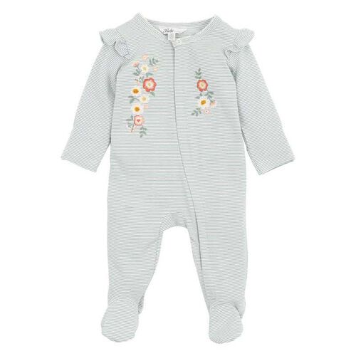 Bébé Lyla Stripe Ls Zip Onesie